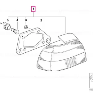 Super ofertă Lumină spate stânga indicator alb - BMW