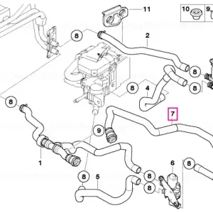 Disponibil imediat Furtun supapă schimbare și retur motor - BMW