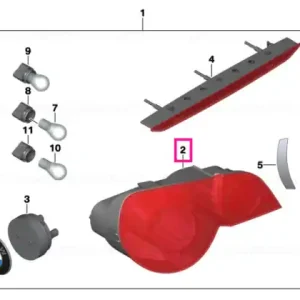 Reducere extra Lumină spate stânga indicator alb - BMW