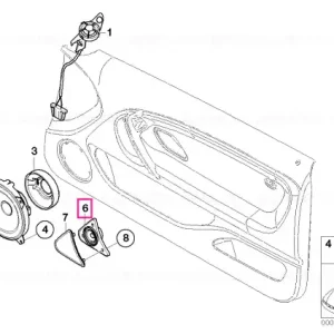 Disponibil imediat Difuzor mediu HiFi stânga 200-20kHz 200-20.000HZ - BMW