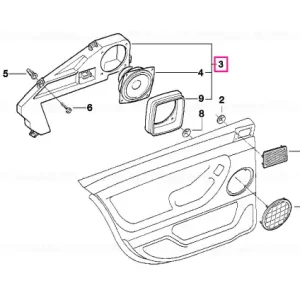 Livrare expres Carcasă difuzor ușă spate stânga STEREO/HIFI STEREO / HIFI - BMW