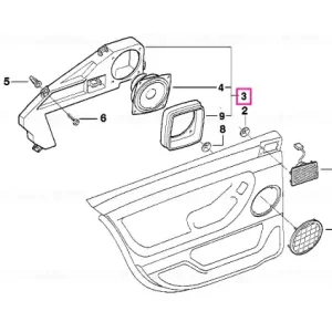 Comandă acum Carcasă difuzor ușă spate stânga TOP-HIFI TOP-HIFI-SYSTEM - BMW