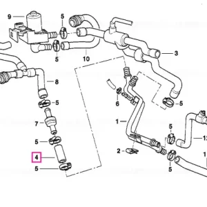Livrare gratuită Furtun tub dublu și supapă control - BMW