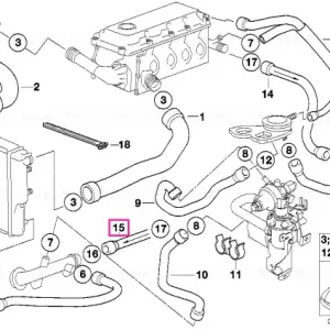 Furtun radiator și retur motor - BMW Preț redus