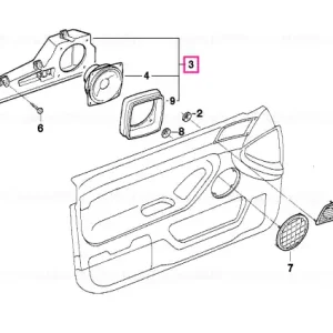 Reducere Carcasă difuzor ușă față dreapta STEREO SYSTEM - BMW