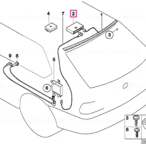 Amplificator antenă parbriz spate, 433MHZ - BMW Cumpără acum