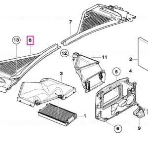 Ofertă specială Capac carcasă microfiltru, stânga - BMW
