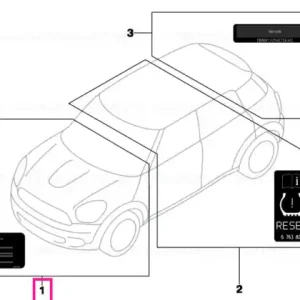 Etichetă "număr șasiu" - BMW - Mini Calitate înaltă
