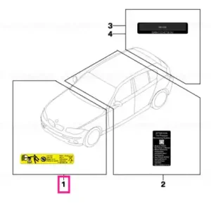 Etichetă "număr șasiu" - BMW Reducere extra