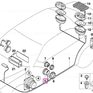 Difuzor mid-range top-hifi dreapta SCHWARZ - BMW Expediere rapidă