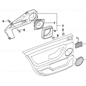 Preț mic Difuzor medium-treble hifi stânga DUNKELBEIGE - BMW