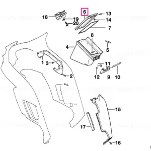 Capac stânga radio - BMW Motorrad Reducere specială