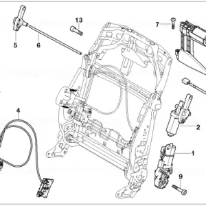 Plată securizată Antrenare reglaj spătar vertical - BMW
