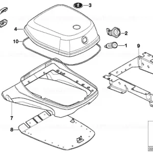 Reducere specială Capac balamă inferior SCHWARZ - BMW Motorrad