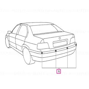 Ieftin Kit instalare PDC spate E39 SHADOW LINE - BMW