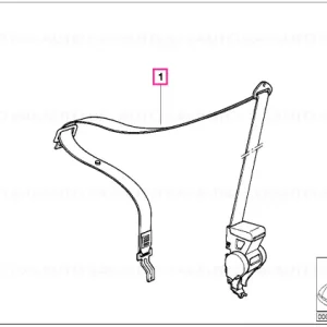 Centură superioară fără limitator față dreapta - BMW Ofertă specială