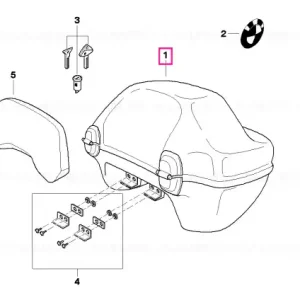 Top-case fără cilindru încuietoare 33L 33 LTR. - BMW Motorrad Super ofertă