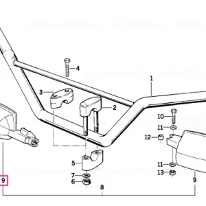 Protector mână stânga SCHWARZ - BMW Motorrad Preț redus