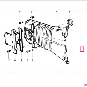 Retur ușor Capac carcasă distributie negru - BMW Motorrad