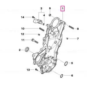 Plată securizată Capac final cu pompă ulei - BMW - Mini