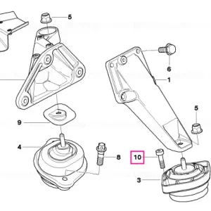 Retur ușor Șurub ISA M8X30 - BMW