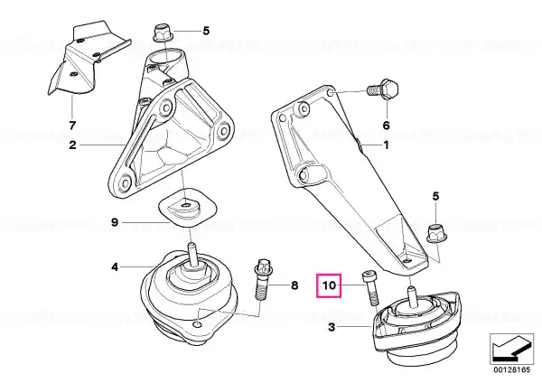 Retur ușor Șurub ISA M8X30 - BMW