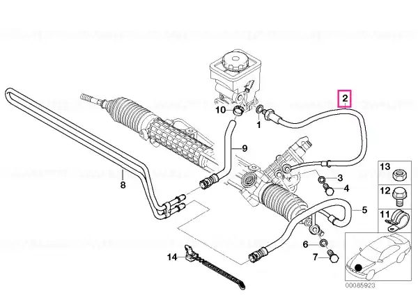 Reducere Asamblu furtun presiune - BMW