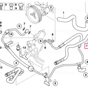 Linie retur radiator - BMW Retur ușor