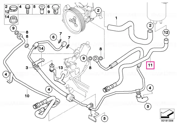 Linie retur radiator - BMW Retur ușor