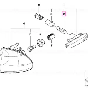 Cel mai bun preț Bec polar 12V 5W albastru 12V 5W BLUE - BMW