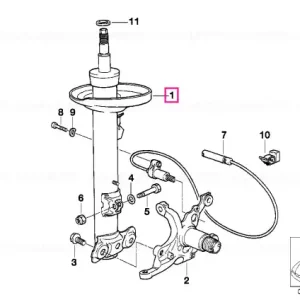 Arc suspension față dreapta BOGE - BMW Nu rata