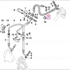 Furtun frână Avantgarde L=495MM - BMW Motorrad Expediere rapidă
