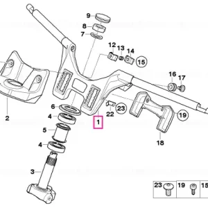 Cumpără online Furcă superioară cu ghidon clip-on - BMW Motorrad