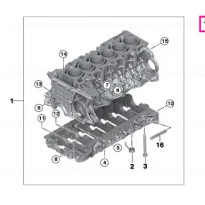 Set șuruburi aluminiu carter motor - BMW Expediere rapidă