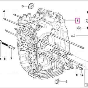 Plată sigură Carcasă motor, argintiu - BMW Motorrad