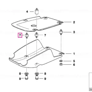 Chilipir Suport elastomer L=47MM - BMW Motorrad