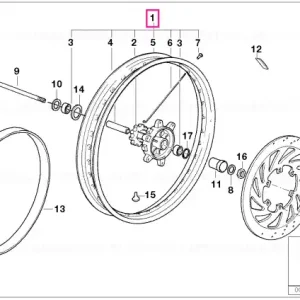 Roată spițe față 21 21" - BMW Motorrad Preț redus