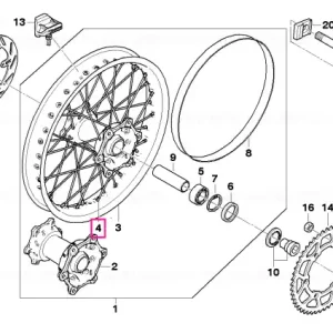 Set spițe roată spate - BMW Motorrad Doar azi