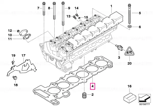 Garnitură chiulasă fără azbest 1,00MM 1,00MM(+0,3) - BMW Plată securizată