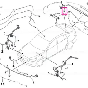 Rear repair wiring set - BMW Plată securizată