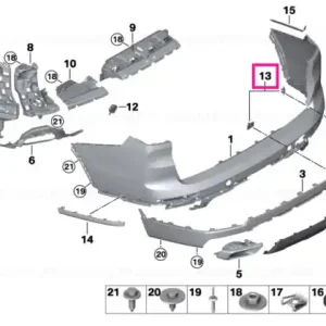 Set, mounting, PDC/PMA sensor, rear LUXURY - BMW Cel mai bun preț