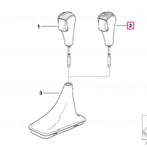 Plată securizată Wooden selector lever handle BIRKE ANTHRAZIT - BMW