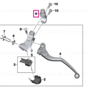 Clamp with mirror mount - BMW Motorrad Noutate