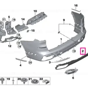 Livrare rapidă Capac bara spate vopsit - BMW