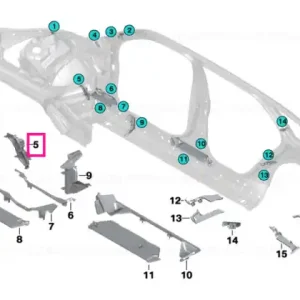 Reducere de preț Shaped part, bulkhead, left - BMW