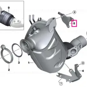 Holder catalytic converter near engine - BMW Preț promoțional