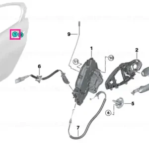 System lock, rear right - BMW Retur gratuit