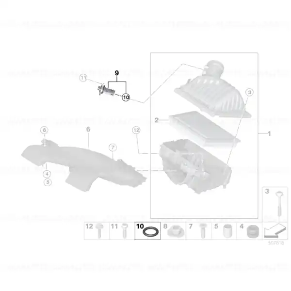 Debitmetru aer motor BMW Seria 3 G20; Seria 5 G30, G31; Seria 6 G32; Seria 7 G11, G12; Seria 8 G14; X2 F39; X3 G01; X4 G02; X5 G05; X7 G07 Super ofertă