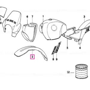Mudguard front low GRUNDIERT - BMW Motorrad Plată sigură