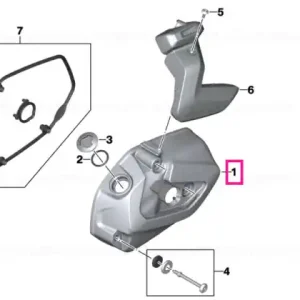 Lichidare de stoc Capac chiulasă argintiu stânga - BMW Motorrad